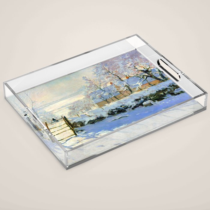 Claude Monet Magpie in the Snow Acrylic Tray Gallery Image 1