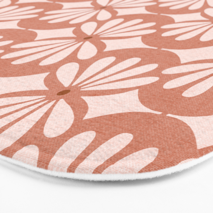 Solstice Boho Geometric Terra Cotta Blush Bath Mat Gallery Image 3