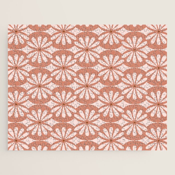 Solstice Boho Geometric Terra Cotta Blush Jigsaw Puzzle Gallery Image 1