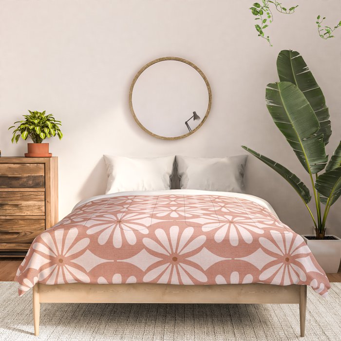 Solstice Boho Geometric Terra Cotta Blush Comforter Gallery Image 3