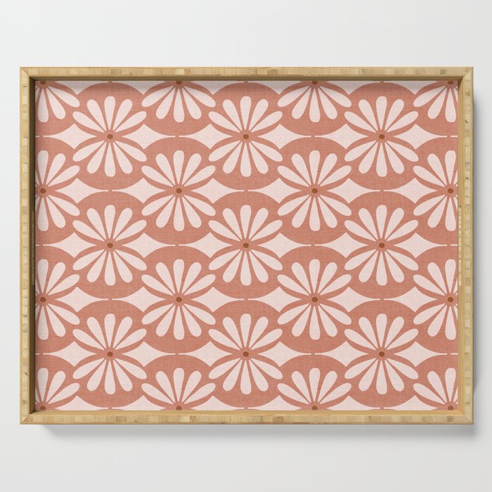 Solstice Boho Geometric Terra Cotta Blush Serving Tray Gallery Image 1