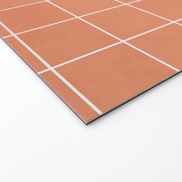 Small Grid Pattern - Coral Welcome Mat Gallery Image 2
