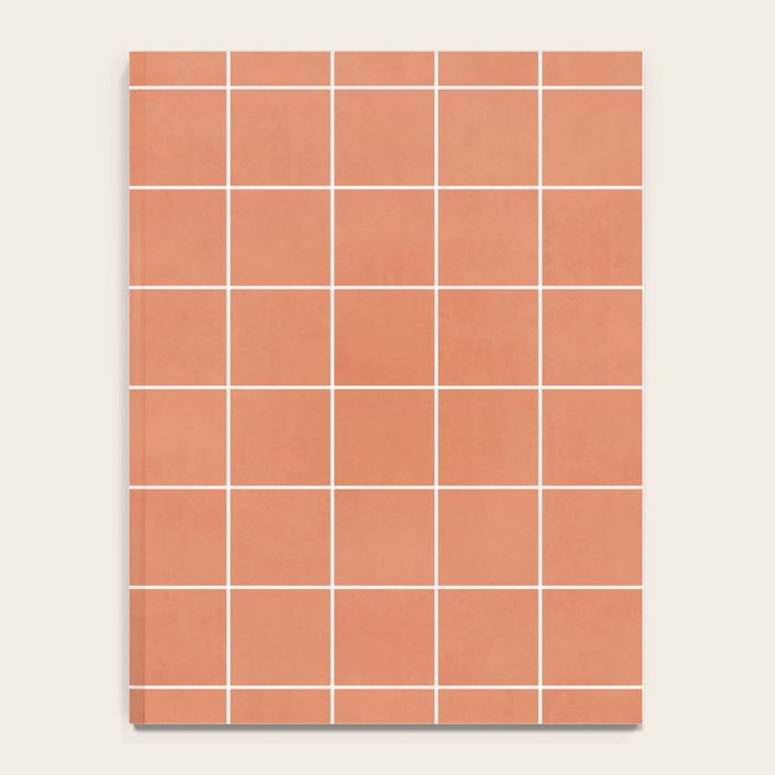 Small Grid Pattern - Coral Notebook Gallery Image 4