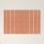 Small Grid Pattern - Coral Welcome Mat Gallery Image 1