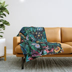 Midnight Garden VII Throw Blanket Gallery Image 1