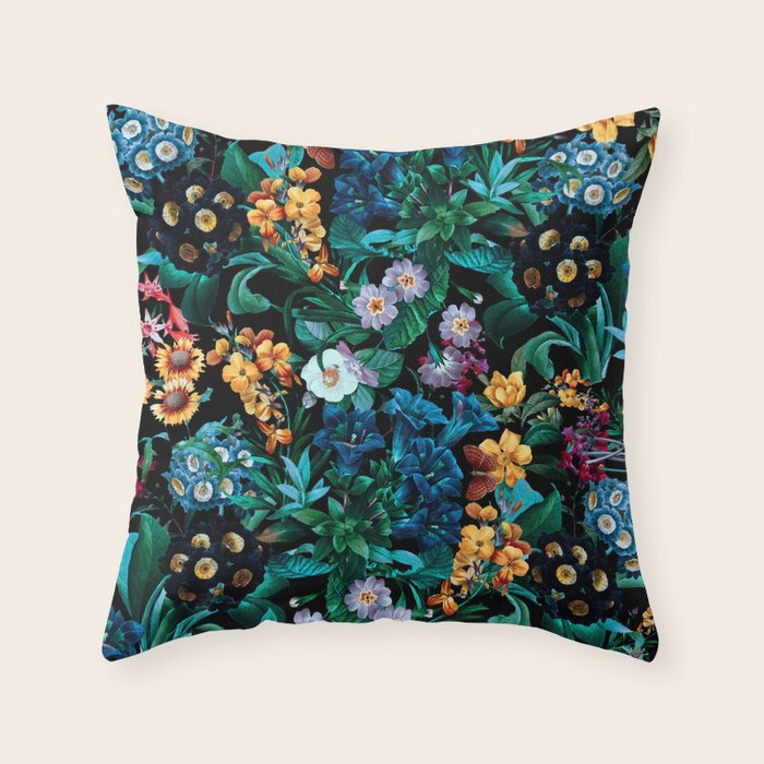Midnight Garden VII Throw Pillow Gallery Image 6