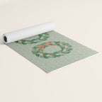 Happy Holidays Christmas Wreath Yoga Mat Gallery Image 2