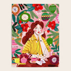 Midcentury Festive Christmas Woman Poster Gallery Image 4