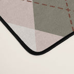 Classic Argyle Pattern Sage and Baby Pink Desk Mat Gallery Image 4