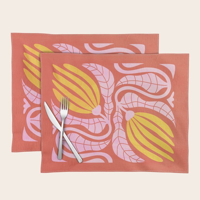 Sunglow & Cotton Candy: Les Fleurs | Flower Market Color Series 05 Placemat Gallery Image 1