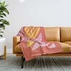 Sunglow & Cotton Candy: Les Fleurs | Flower Market Color Series 05 Throw Blanket Gallery Image 1