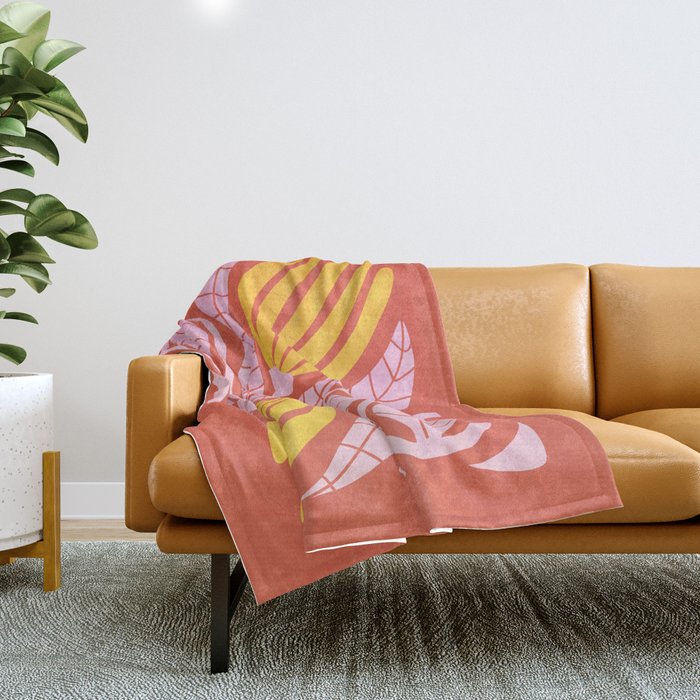 Sunglow & Cotton Candy: Les Fleurs | Flower Market Color Series 05 Throw Blanket Gallery Image 1