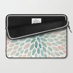 Floral Bloom, Abstract Watercolor, Coral, Peach, Green, Floral Prints Laptop Sleeve Gallery Image 2