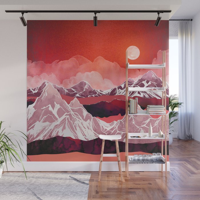 Scarlet Glow Wall Mural Gallery Image 1