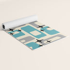 Mid Century Modern Decoration Kitsch 223 Blue and Gray Yoga Mat Gallery Image 2