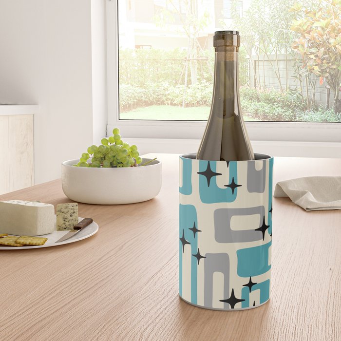 Mid Century Modern Decoration Kitsch 223 Blue and Gray Wine Chiller Gallery Image 4