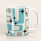 Mid Century Modern Decoration Kitsch 223 Blue and Gray Coffee Mug Gallery Image 1