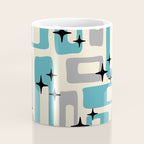 Mid Century Modern Decoration Kitsch 223 Blue and Gray Coffee Mug Gallery Image 4