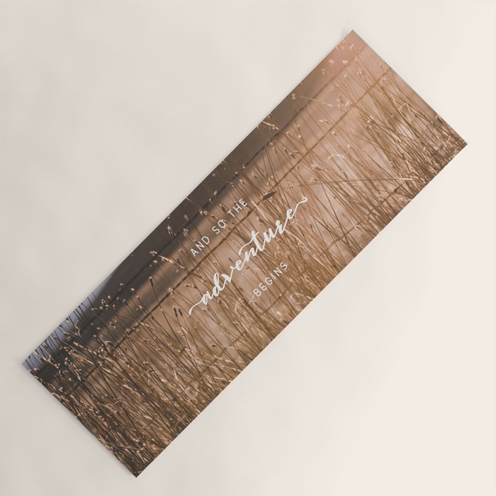 And So The Adventure Begins - Rustic Western Yoga Mat Gallery Image 1