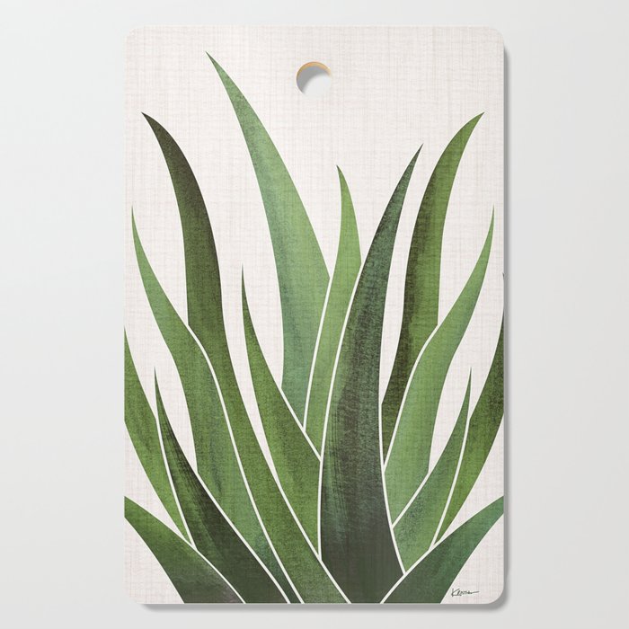 Desert Agave Succulent Illustration Cutting Board Gallery Image 1