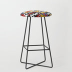 Modern Comic Book Superhero Pattern Color Colour Cartoon Lichtenstein Pop Art Stool Gallery Image 1