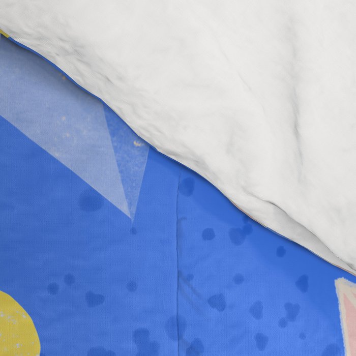 Origami Fortune Teller in Sky Blue & Peach Comforter Gallery Image 4