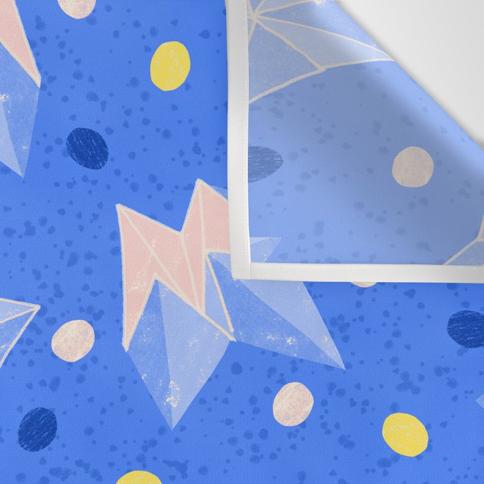 Origami Fortune Teller in Sky Blue & Peach Wall Tapestry Gallery Image 3