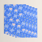 Origami Fortune Teller in Sky Blue & Peach Wrapping Paper Gallery Image 3