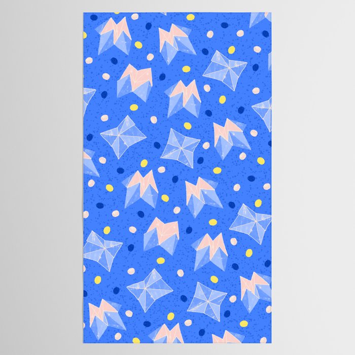 Origami Fortune Teller in Sky Blue & Peach Tablecloth Gallery Image 2