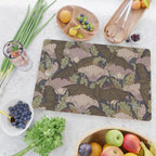 Vintage Art Deco Bat and Flowers Cutting Board Gallery Image 2