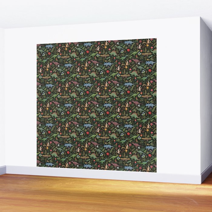 Dinosaur Jungle Wall Mural Gallery Image 2