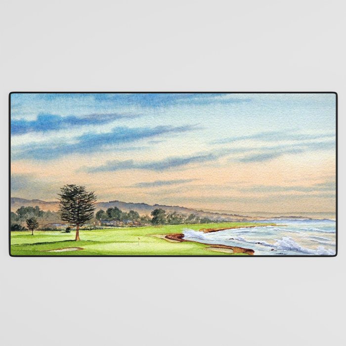 Pebble Beach Golf Course 18th Hole Desk Mat Gallery Image 3