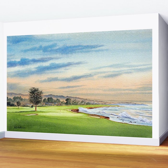 Pebble Beach Golf Course 18th Hole Wall Mural Gallery Image 2