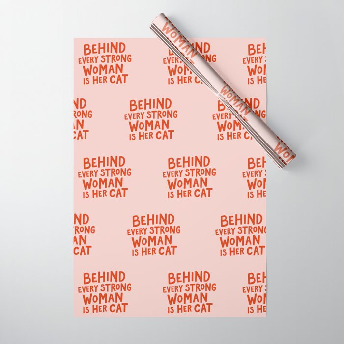 Behind Every Strong Woman Wrapping Paper Gallery Image 1