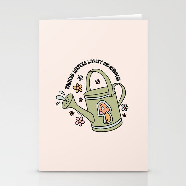Taurus Watering Can Stationery Card Gallery Image 1