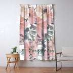 Watercolor, Blush Pink and Peach, Floral Prints Window Curtain Gallery Image 5
