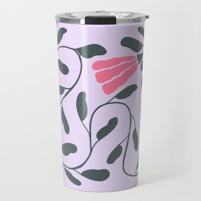 Abstract Tulips and Foliage  Travel Mug Gallery Image 1