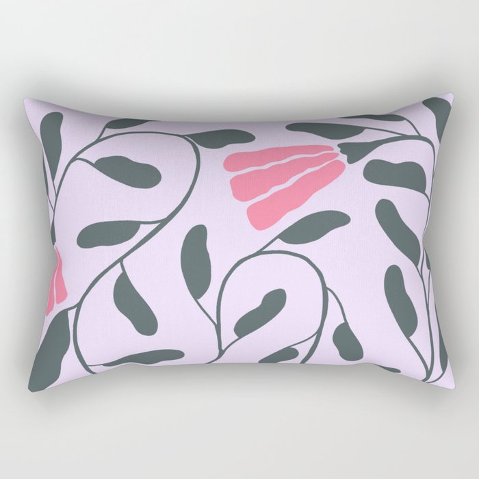 Abstract Tulips and Foliage  Rectangular Pillow Gallery Image 2