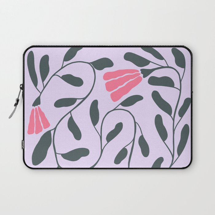 Abstract Tulips and Foliage  Laptop Sleeve Gallery Image 1