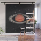 Galactic DJ - Vinyl Saturn Turntable Wall Mural Gallery Image 1