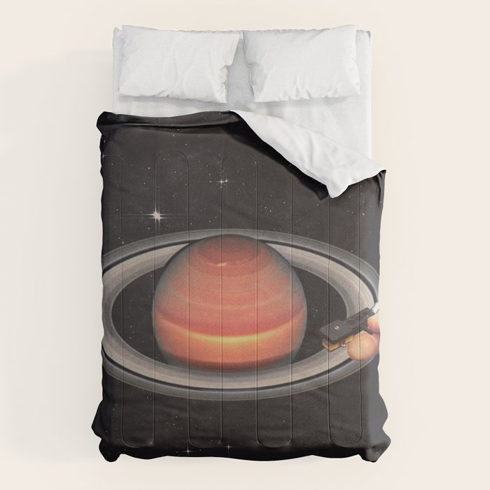 Galactic DJ - Vinyl Saturn Turntable Comforter Gallery Image 1