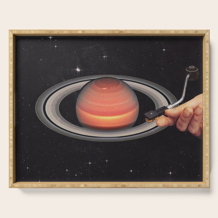 Galactic DJ - Vinyl Saturn Turntable Serving Tray Gallery Image 1
