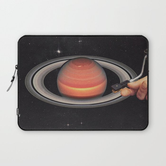 Galactic DJ - Vinyl Saturn Turntable Laptop Sleeve Gallery Image 1