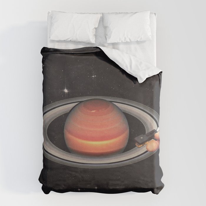 Galactic DJ - Vinyl Saturn Turntable Duvet Cover Gallery Image 6