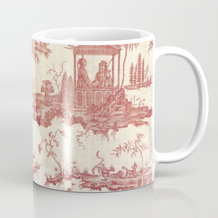 Antique 18th Century Chinoiserie Pagoda Toile de Jouy Coffee Mug Gallery Image 1