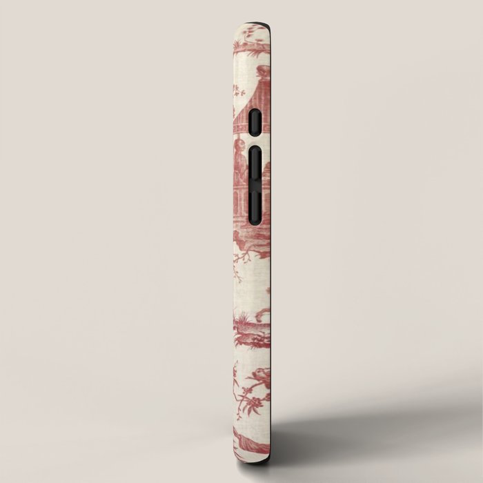 Antique 18th Century Chinoiserie Pagoda Toile de Jouy iPhone Case Gallery Image 2