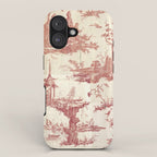 Antique 18th Century Chinoiserie Pagoda Toile de Jouy iPhone Case Gallery Image 1