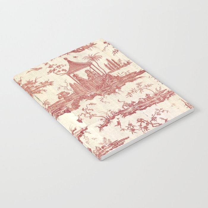 Antique 18th Century Chinoiserie Pagoda Toile de Jouy Notebook Gallery Image 2