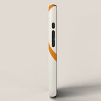 Mid Century Modern Retro Lounge Striped Ogee Pattern Gray Ochre Cream iPhone Case Gallery Image 2
