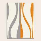 Mid Century Modern Retro Lounge Striped Ogee Pattern Gray Ochre Cream Notebook Gallery Image 4